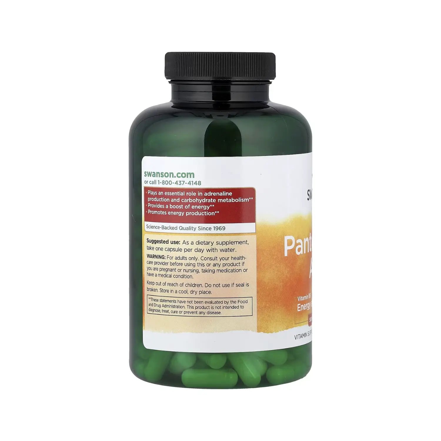 SWANSON ÁCIDO PANTOTÉNICO 500 MG 250 CAPS SFN