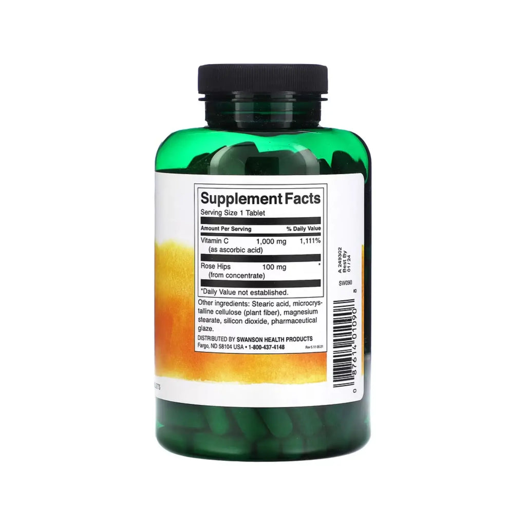 SWANSON VITAMINA C CON ESCARAMUJOS 1,000 MG 250 TABS SFN