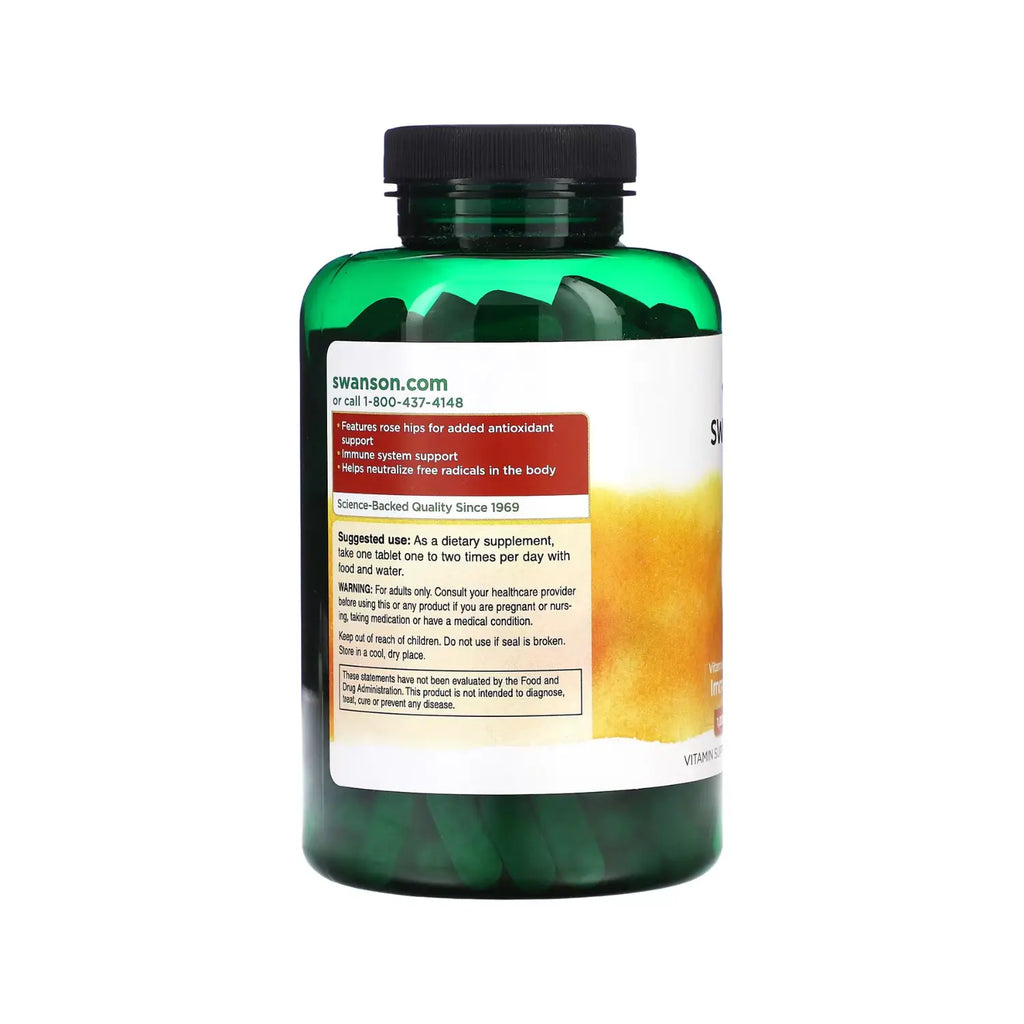 SWANSON VITAMINA C CON ESCARAMUJOS 1,000 MG 250 TABS SFN