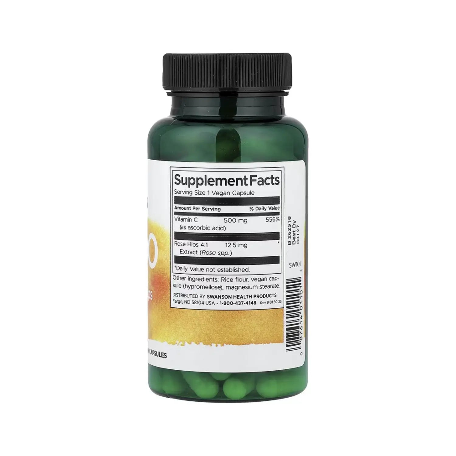 Swanson Vitamina C Con Escaramujos 500 Mg 100 Caps Sfn