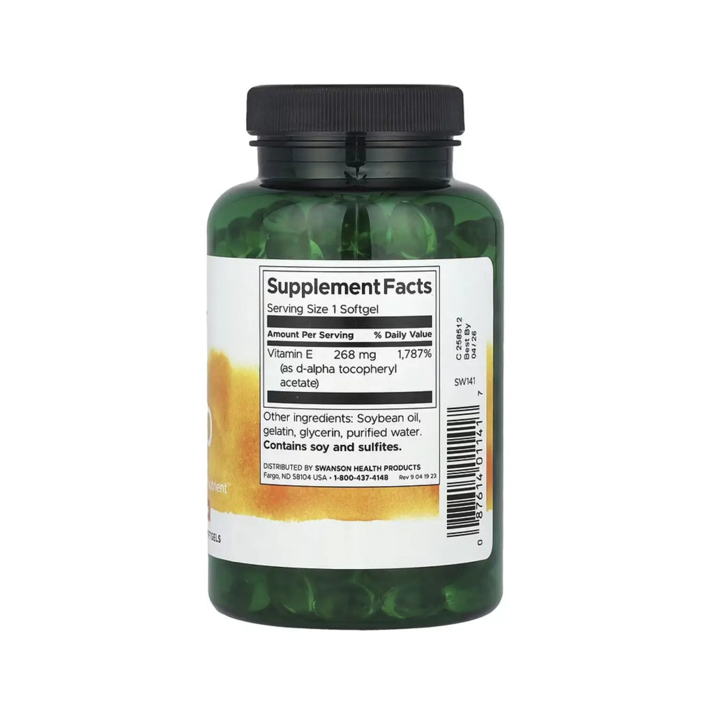 SWANSON E-400 NATURAL SECO 268 MG (400 UI) 250 CÁPSULAS SFN
