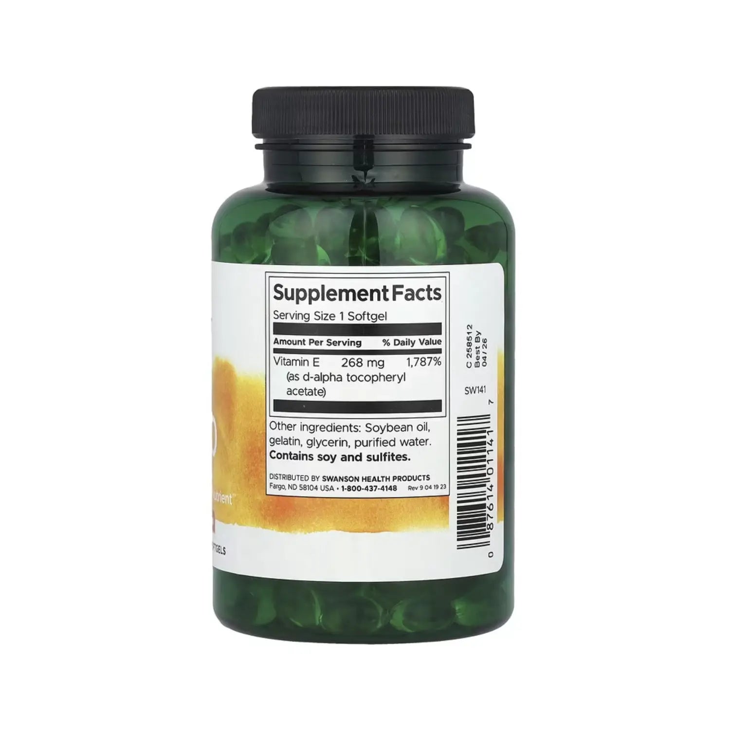 SWANSON E-400 NATURAL SECO 268 MG (400 UI) 250 CÁPSULAS SFN