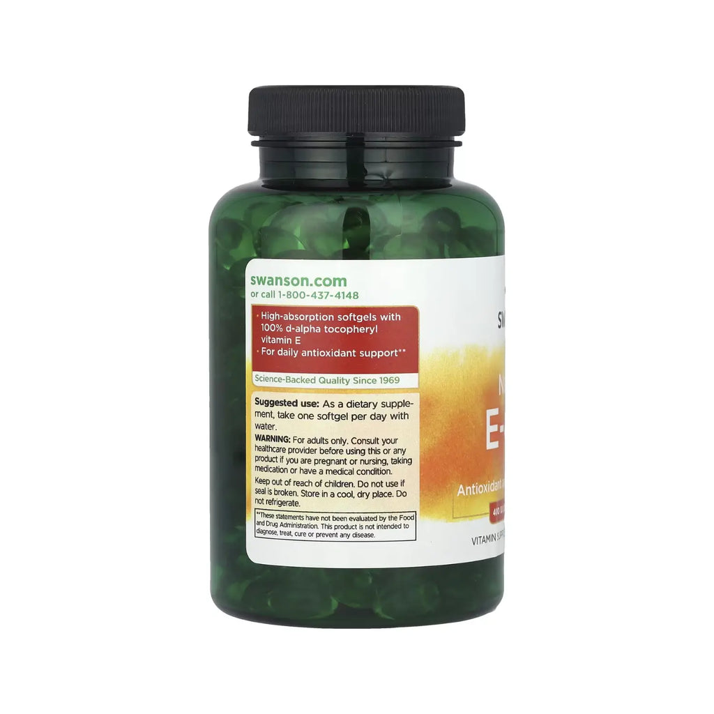SWANSON E-400 NATURAL SECO 268 MG (400 UI) 250 CÁPSULAS SFN