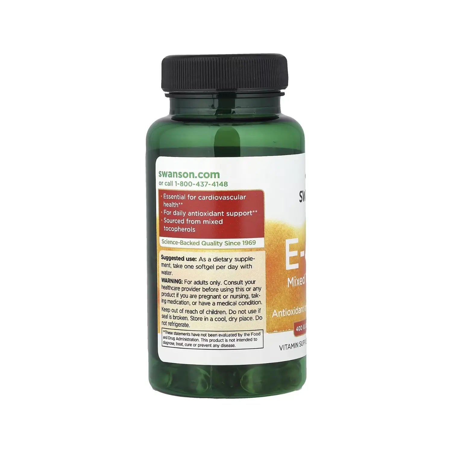 SWANSON VIT. E-400 TOCOFEROLES MIXTOS 400 UI 100SOFTCAPS SFN