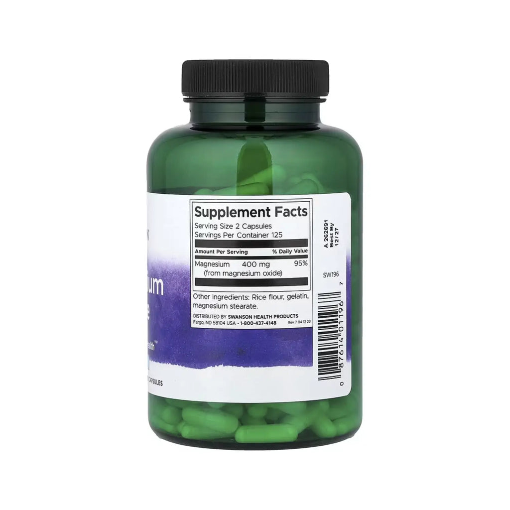 Swanson Premium Oxido de Magnesio 250 caps 200mg sfn