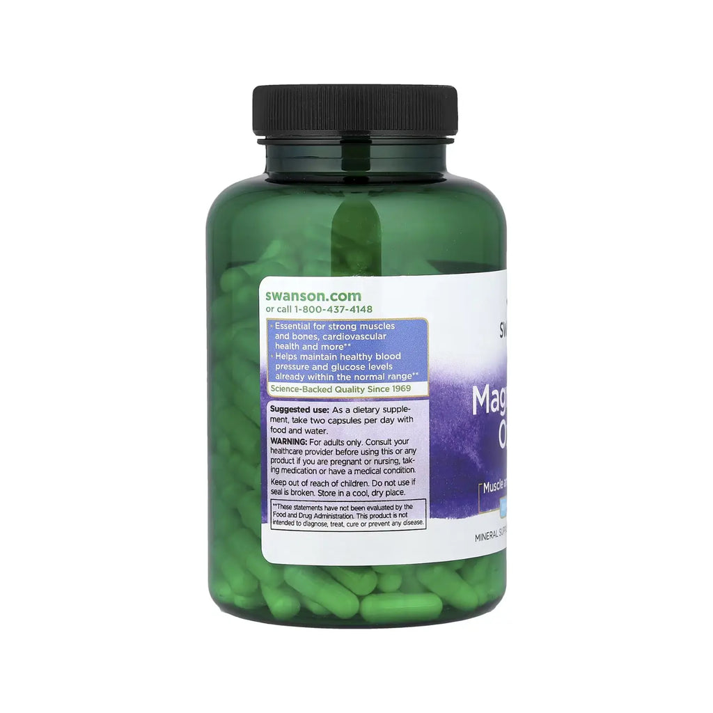 Swanson Premium Oxido de Magnesio 250 caps 200mg sfn