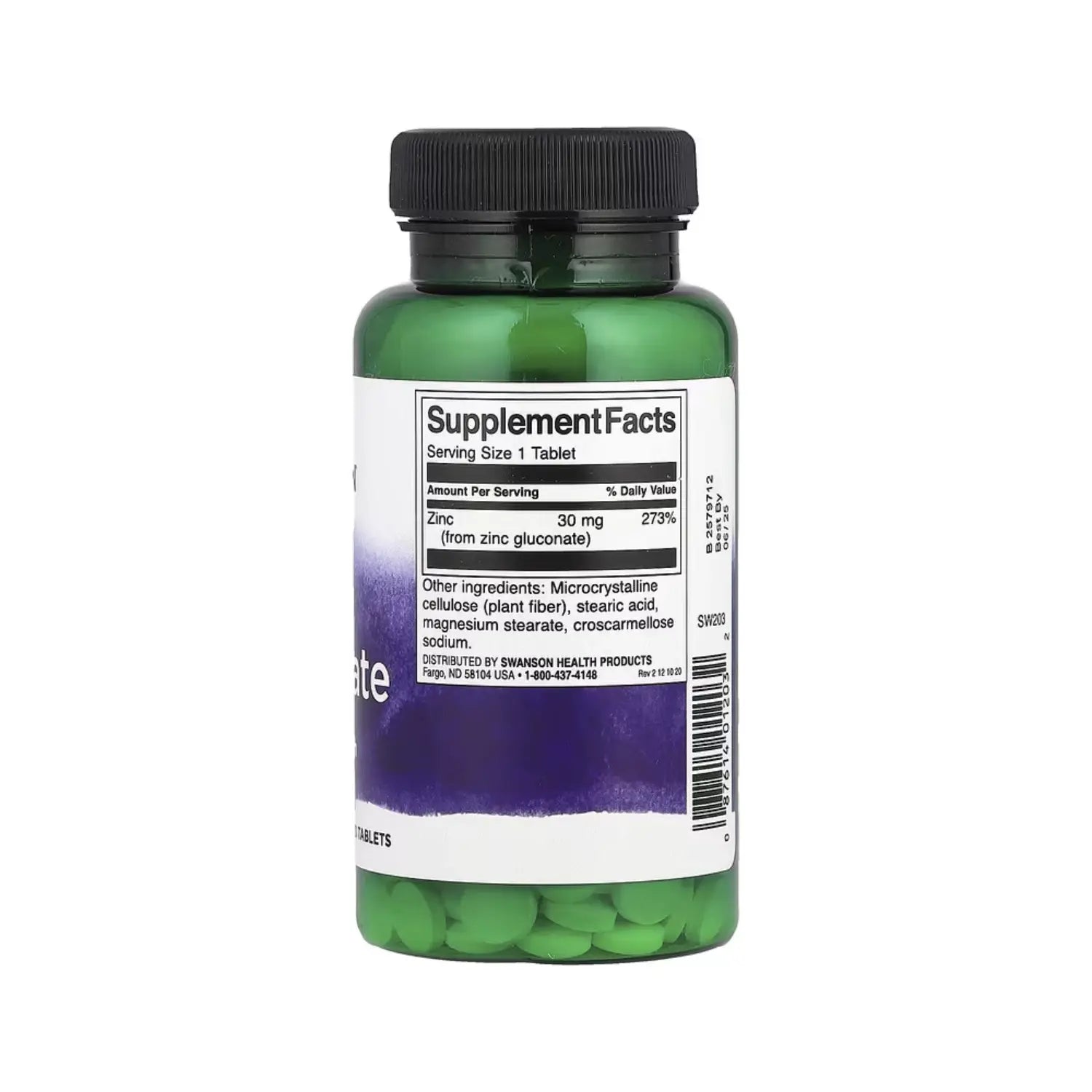 SWANSON GLUCONATO DE ZINC 30 MG 250 TABS SFN
