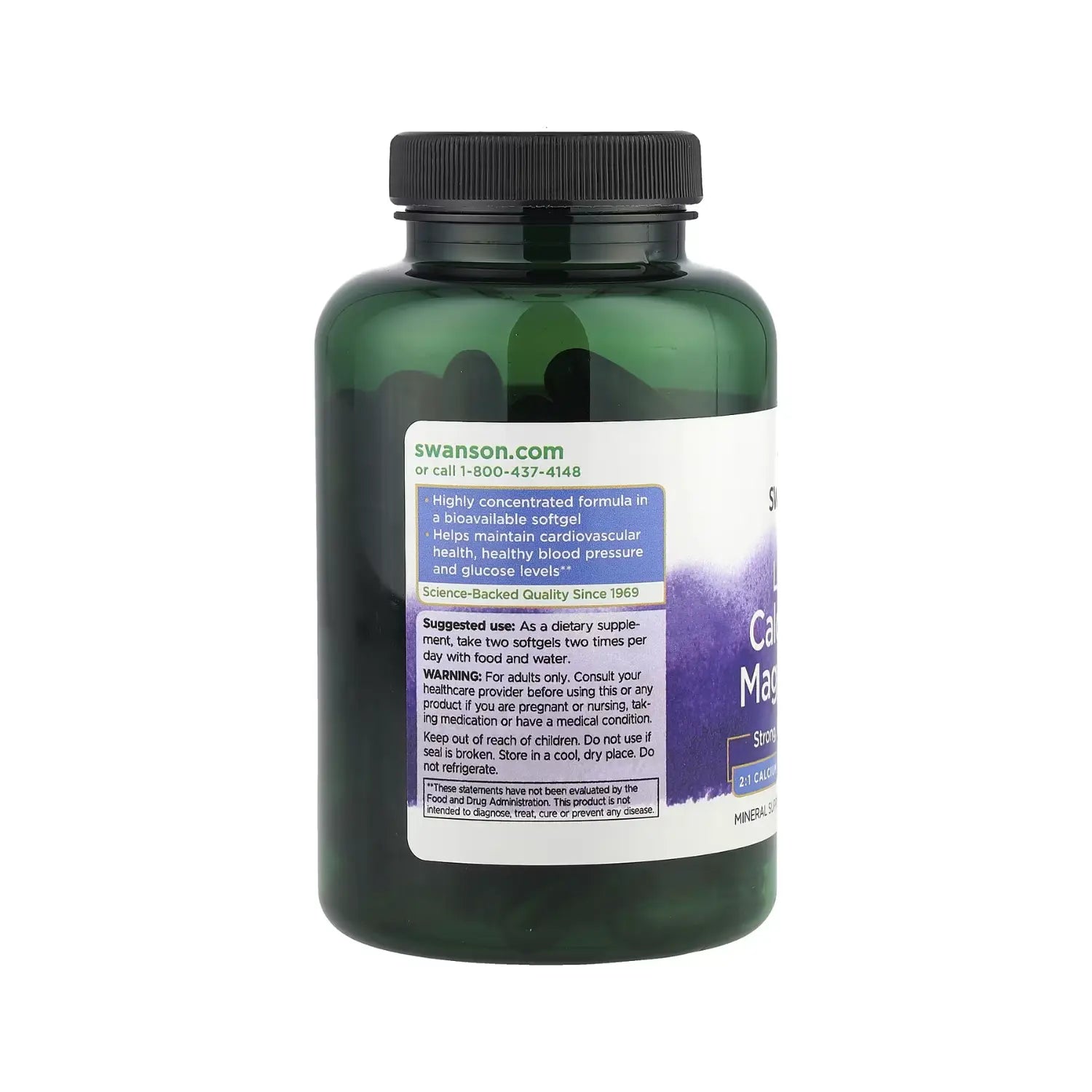 Swanson Liquid Calcium & Magnesium 100 Sgels SFN
