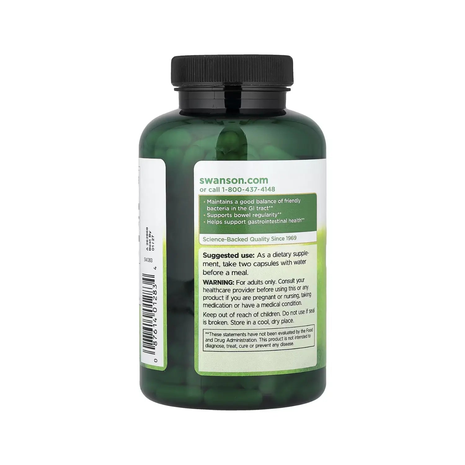 SWANSON LACTOBACILLUS ACIDOPHILUS 1000M DE UFC 250 CAPS SFN