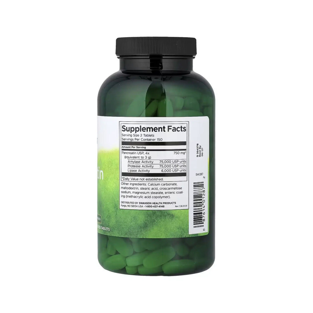 SWANSON PANCREATINA DE TRIPLE POTENCIA 4X 375MG 300 TABS SFN
