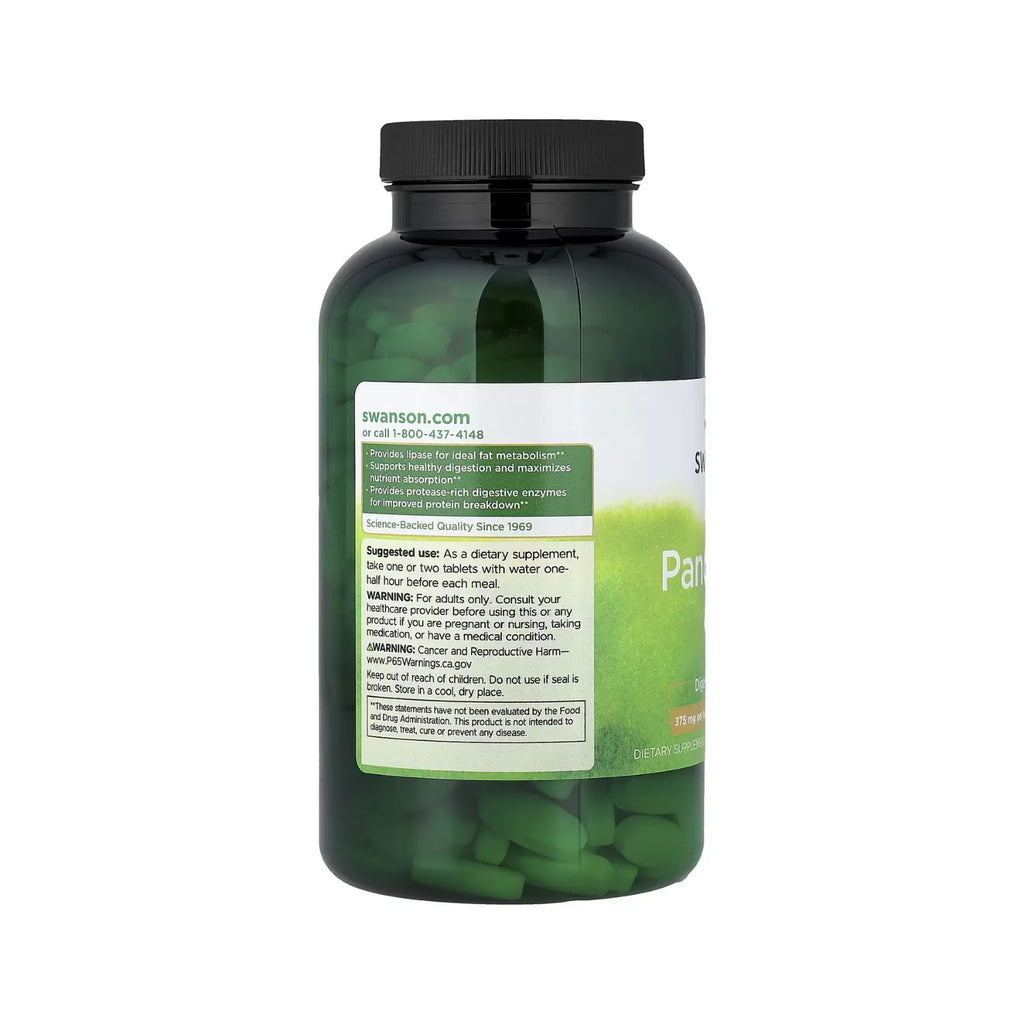 SWANSON PANCREATINA DE TRIPLE POTENCIA 4X 375MG 300 TABS SFN