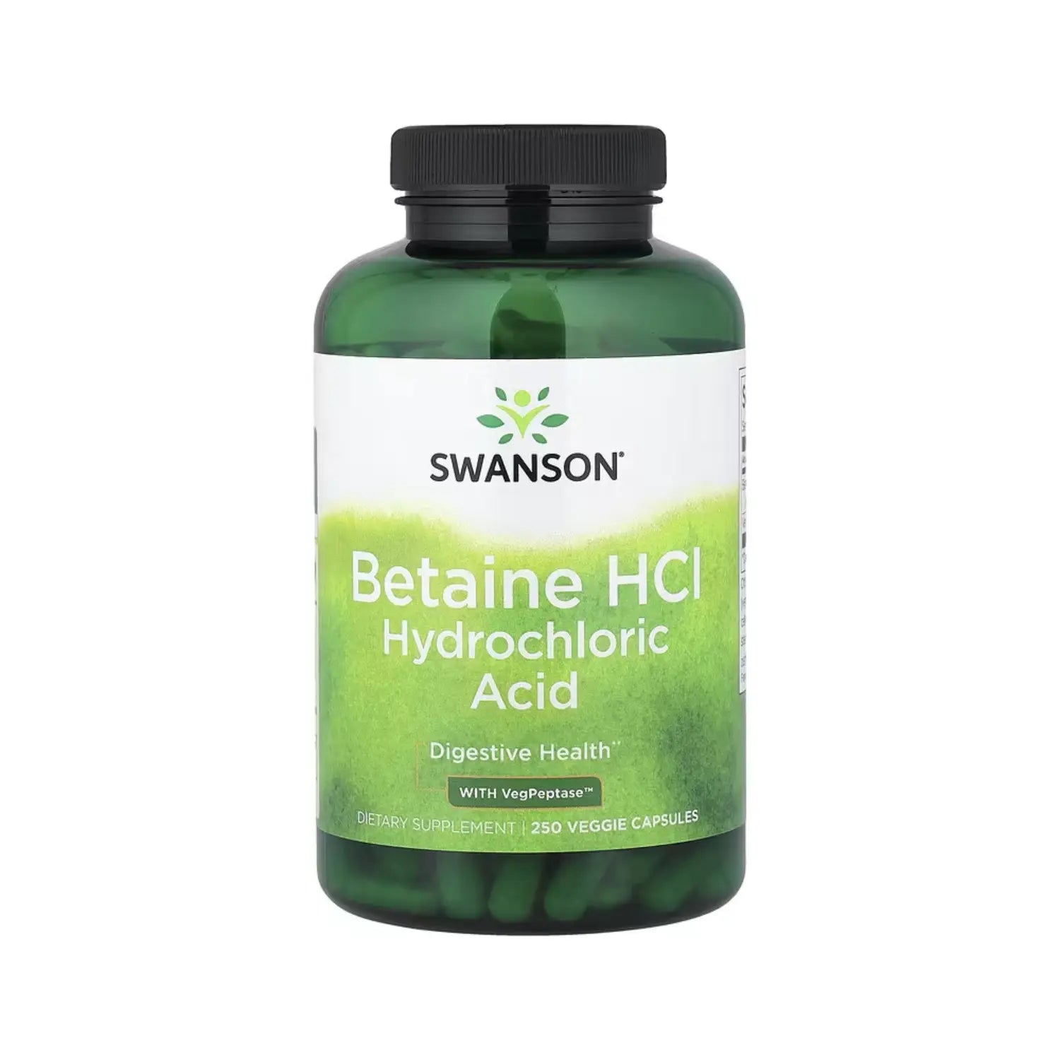 SWANSON BETAÍNA HCL ÁCIDO CLORHÍDRICO Y PEPSINA 250 CAPS SFN
