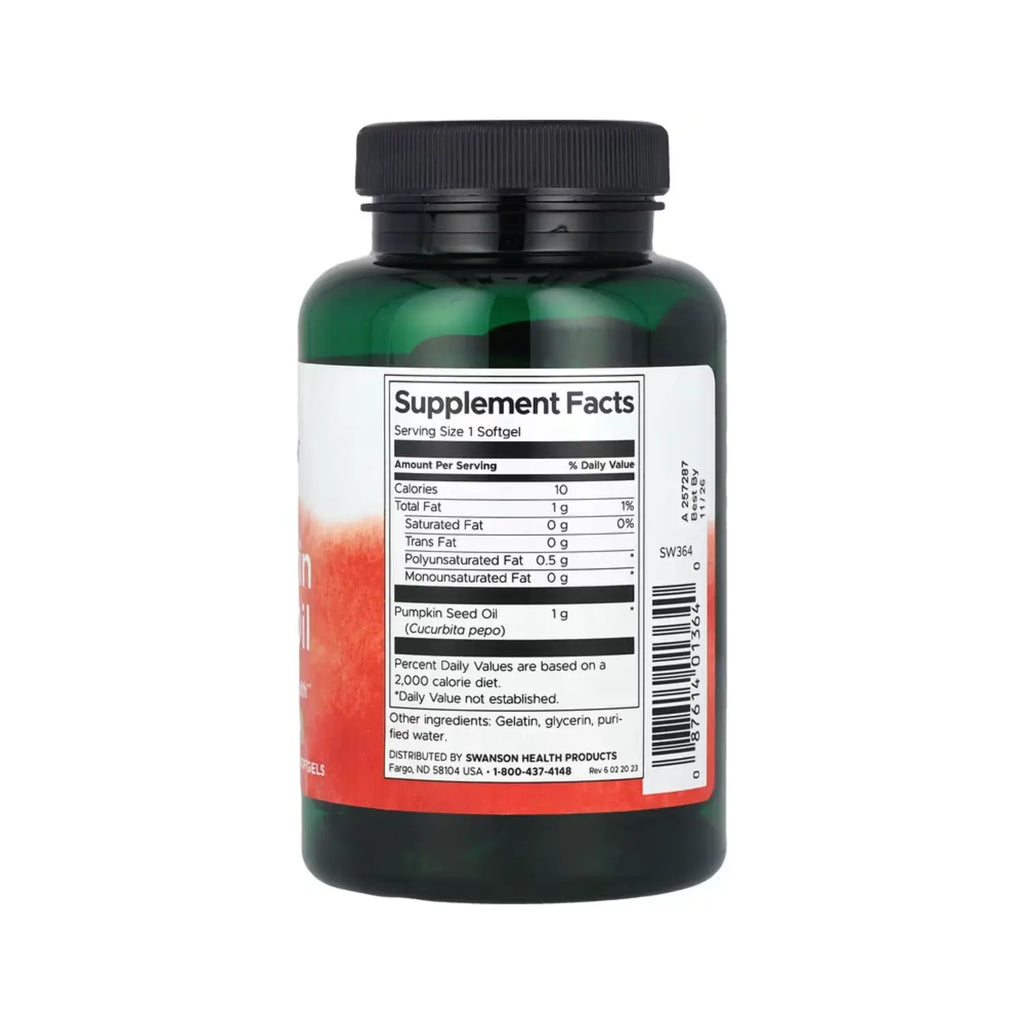 SWANSON ACEITE DE SEMILLA DE CALABAZA 1000MG 100SOFTGELS SFN