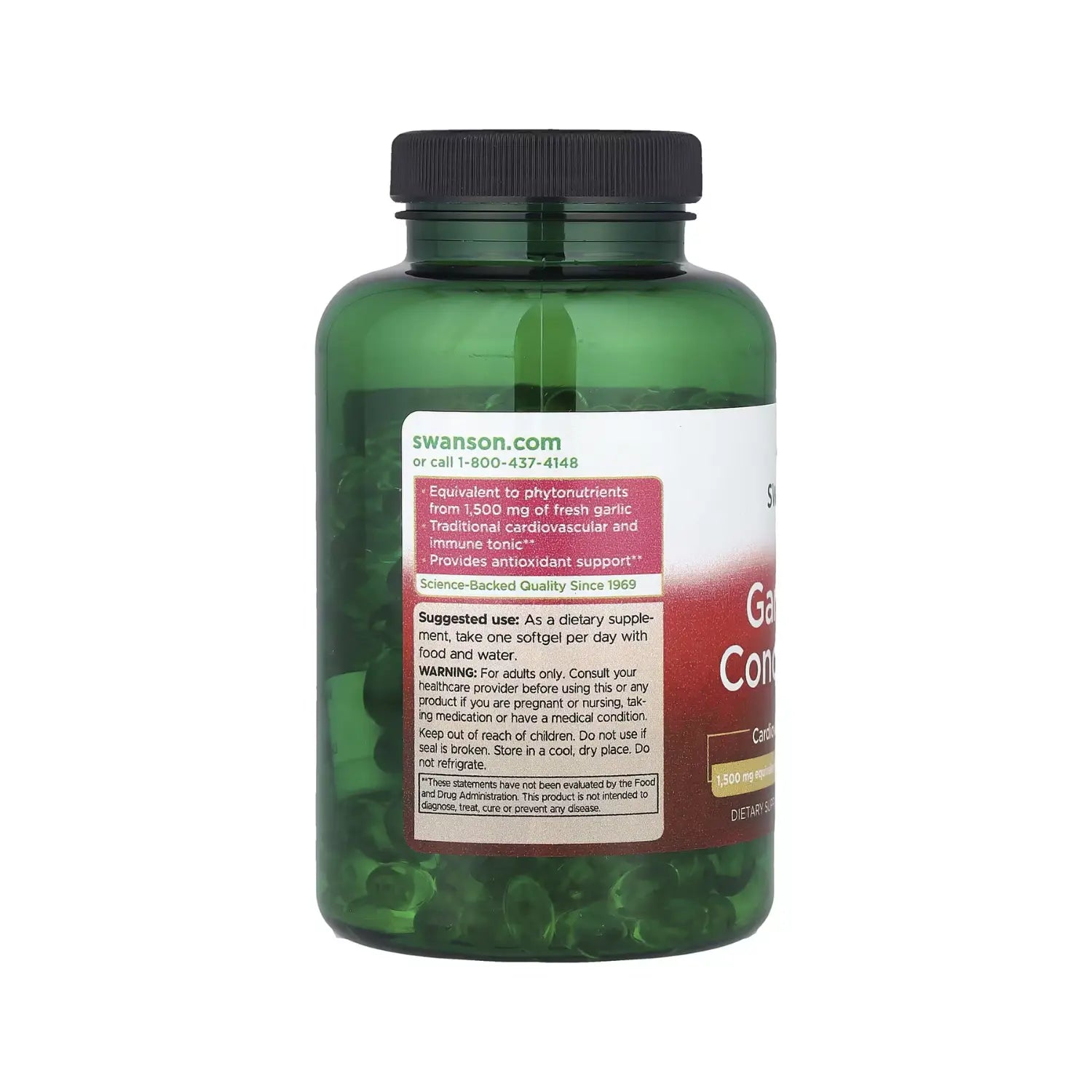 SWANSON CONC ACEITE DE AJO 3 FUERZA 1,500 MG 500 SGELS SFN