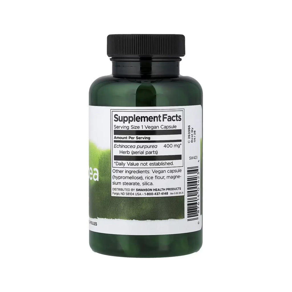 SWANSON ECHINACEA EQUINÁCEA 400MG 100 CAPSULAS SFN
