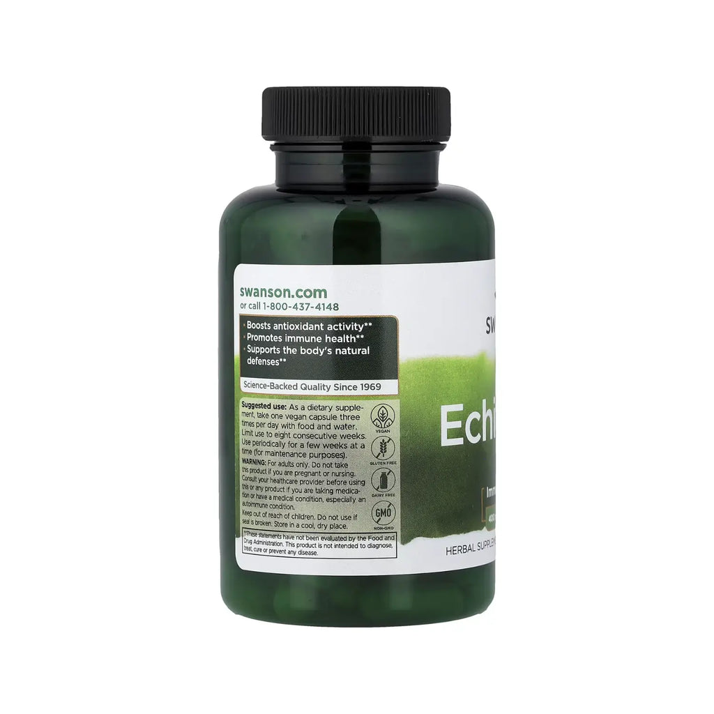 SWANSON ECHINACEA EQUINÁCEA 400MG 100 CAPSULAS SFN