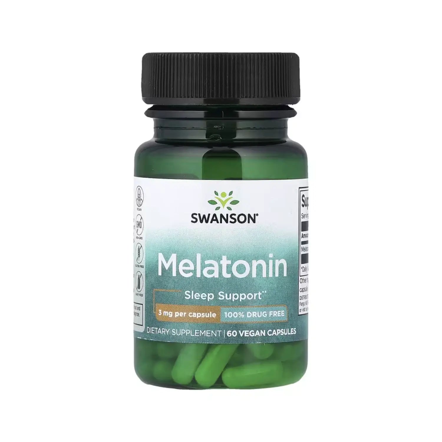 SWANSON MELATONINA 3 MG 60 CAPSULAS SFN