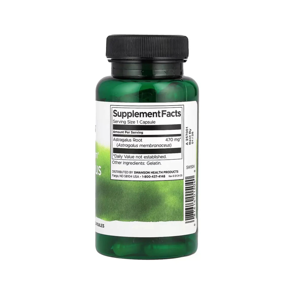 SWANSON RAÍZ DE ASTRÁGALO 470MG 100 CAPSULAS SFN