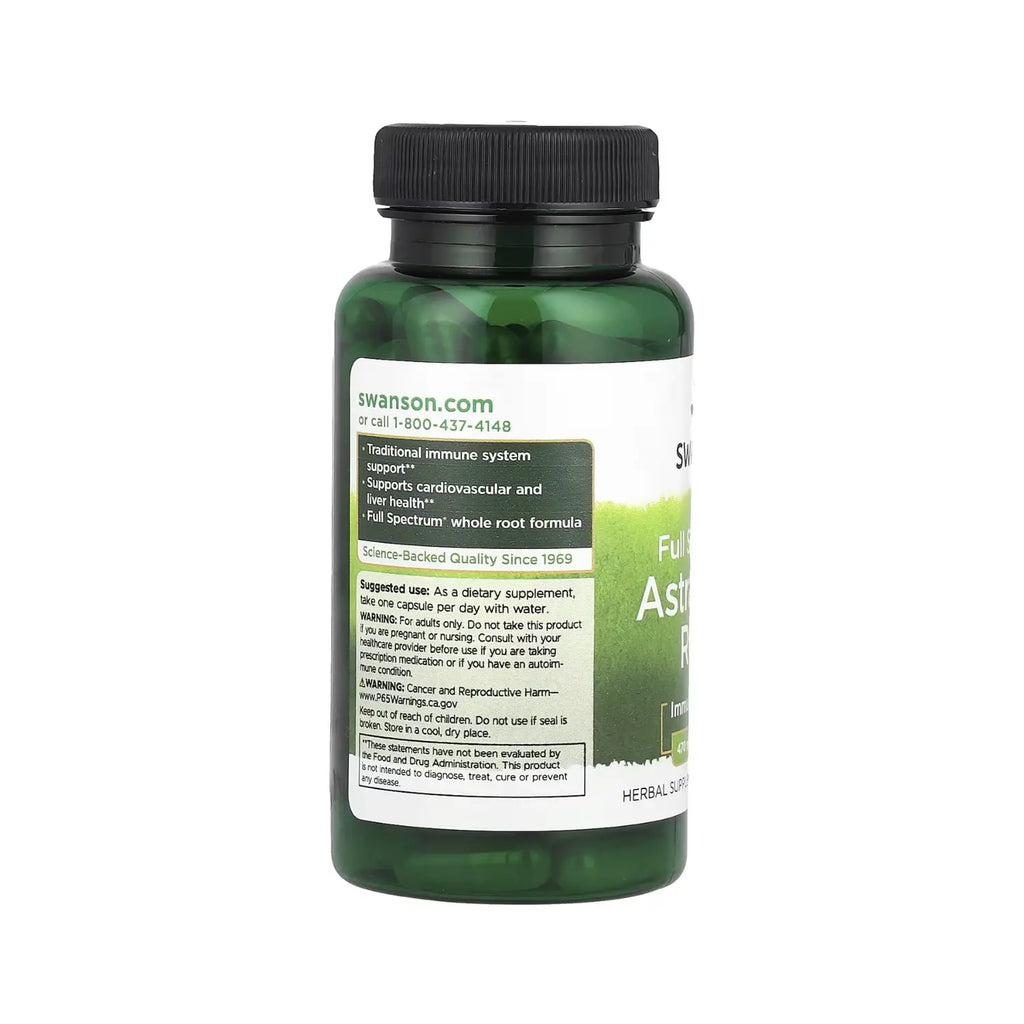SWANSON RAÍZ DE ASTRÁGALO 470MG 100 CAPSULAS SFN