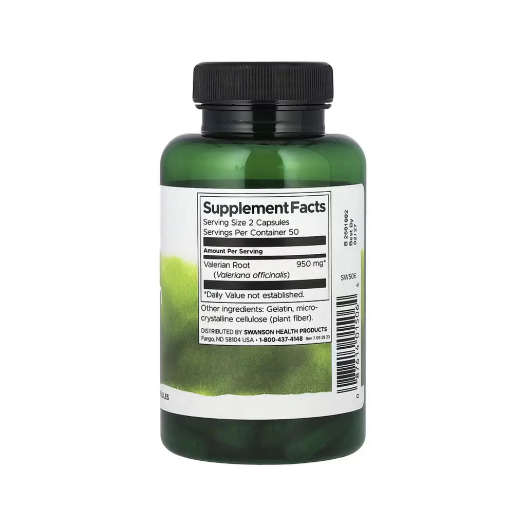 SWANSON RAIZ DE VALERIANA 475MG APOYO AL SUEÑO 100CAPS SFN