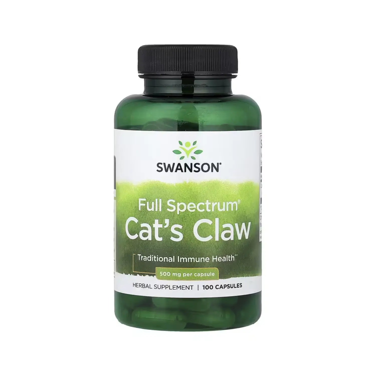 SWANSON UÑA DE GATO DE ESPECTRO COMPLETO 500MG 100CAPS SFN