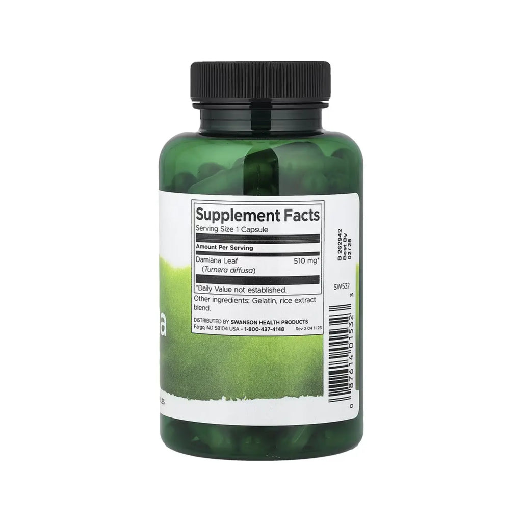 SWANSON DAMIANA DE ESPECTRO COMPLETO 510MG 100CAPS SFN