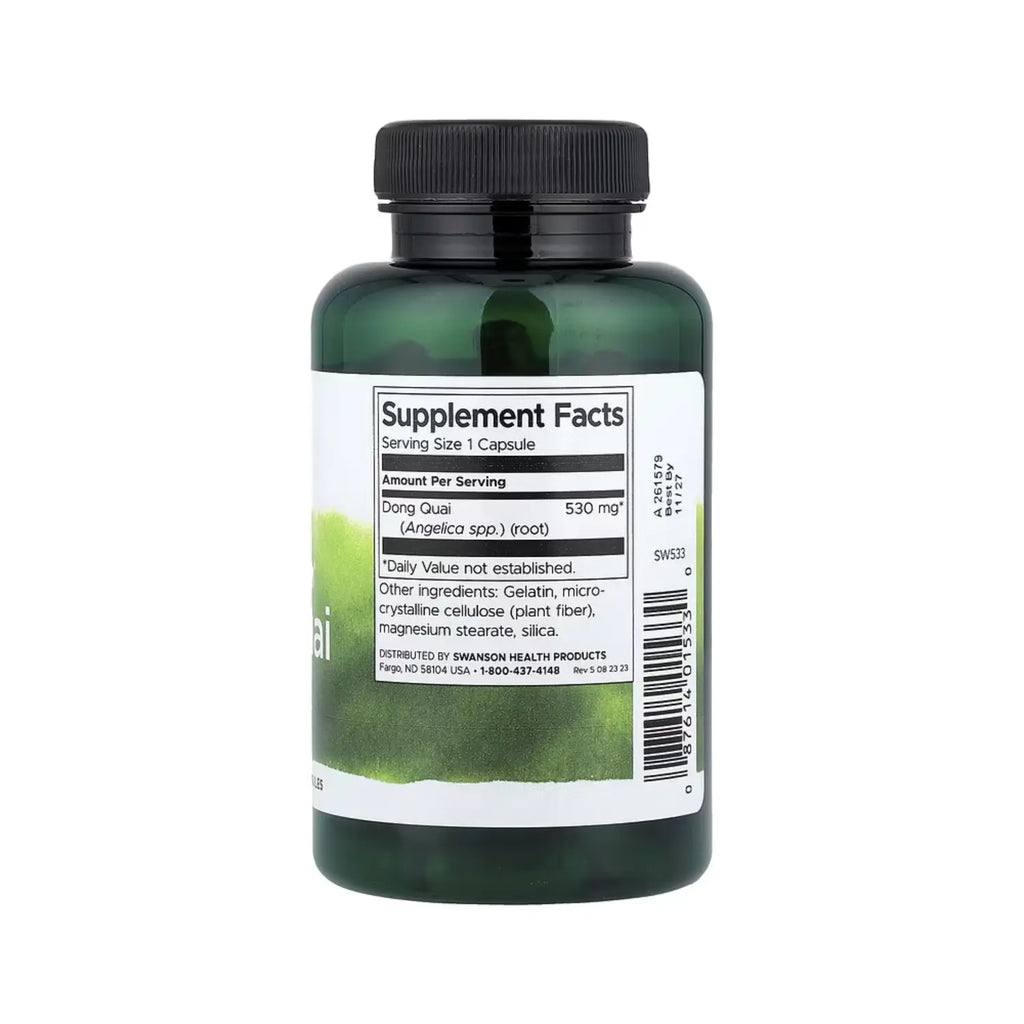 SWANSON DONG QUAI DE ESPECTRO COMPLETO 530MG 100CAPS SFN