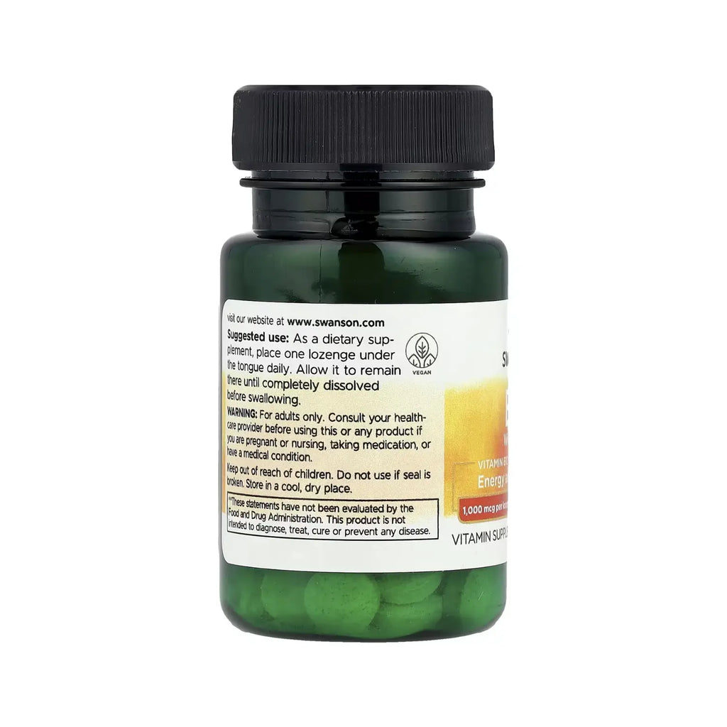 SWANSON VITAMINA B12 CON FOLATO 1000MCG 100 CAPS SFN