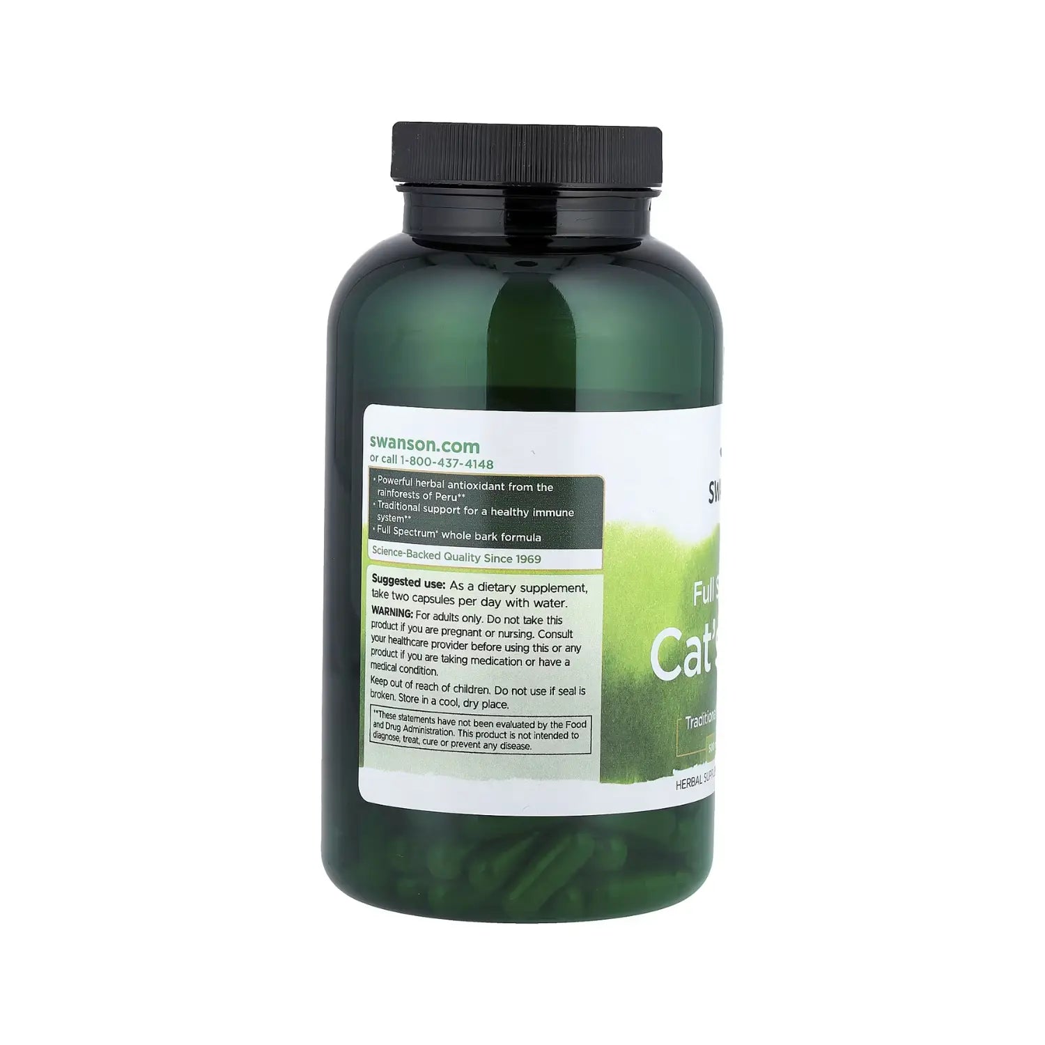 SWANSON UÑA DE GATO DE ESPECTRO COMPLETO 500MG 250CAPS SFN