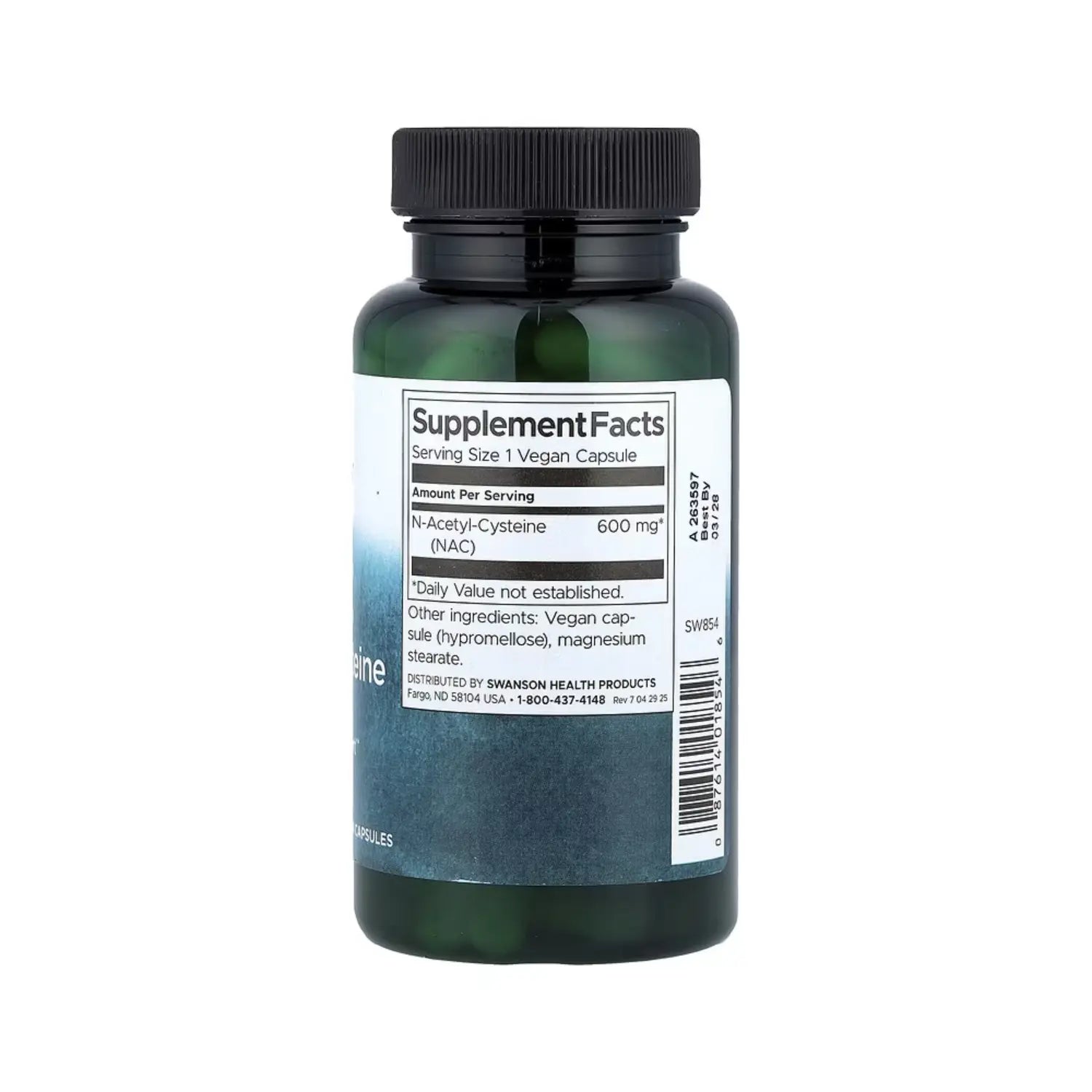 SWANSON N-ACETILCISTEÍNA 600 MG 100 CAPS SFN