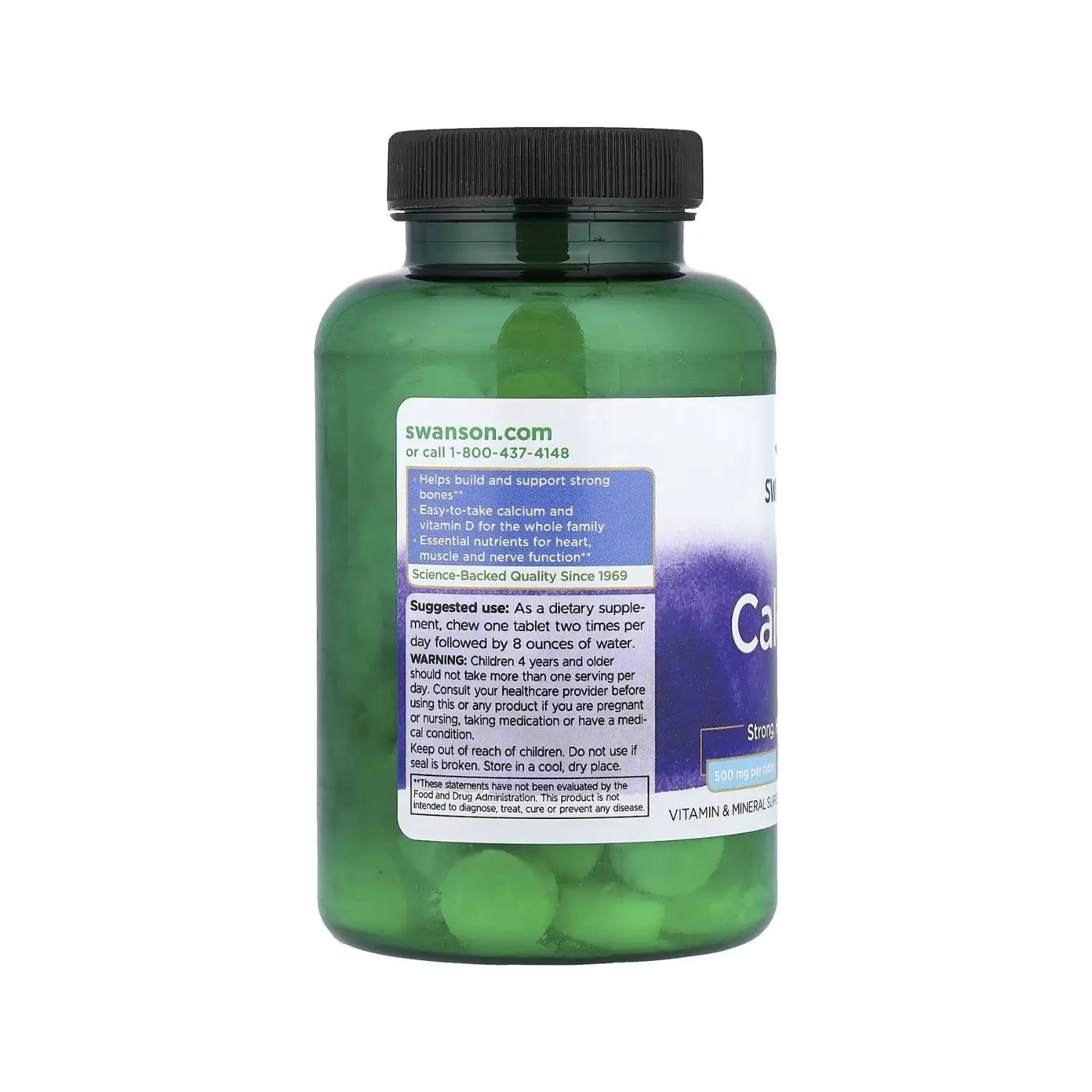 Swanson Calcium - Vanilla Cream Chewable 500 mg 100 Chwbls