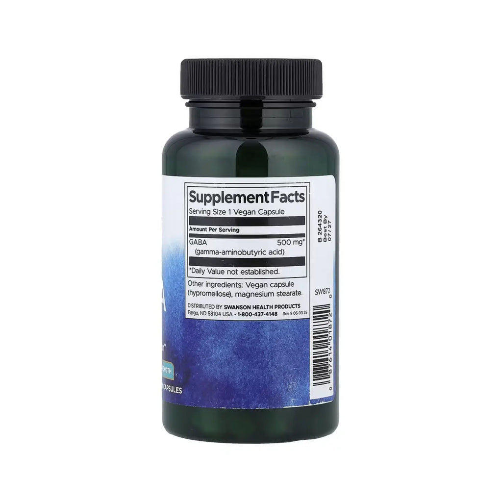 Swanson Gaba Acido Gamma Aminobutirico 500mg 100 caps Sfn