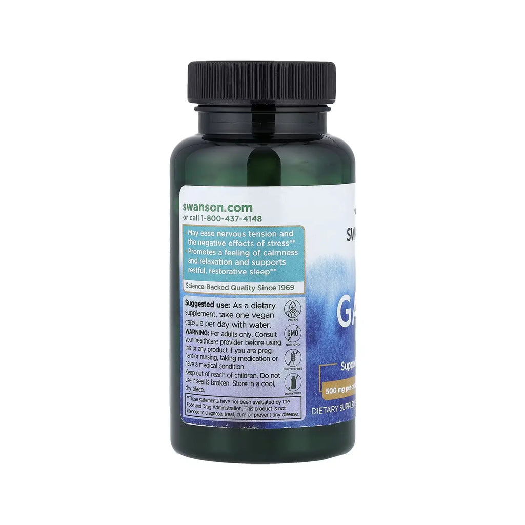 Swanson Gaba Acido Gamma Aminobutirico 500mg 100 caps Sfn