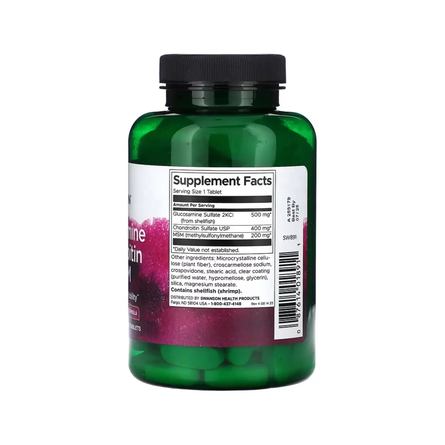 Swanson Glucosamine Chondroitin & Msm - Higher Strength 120 Tabs SFN