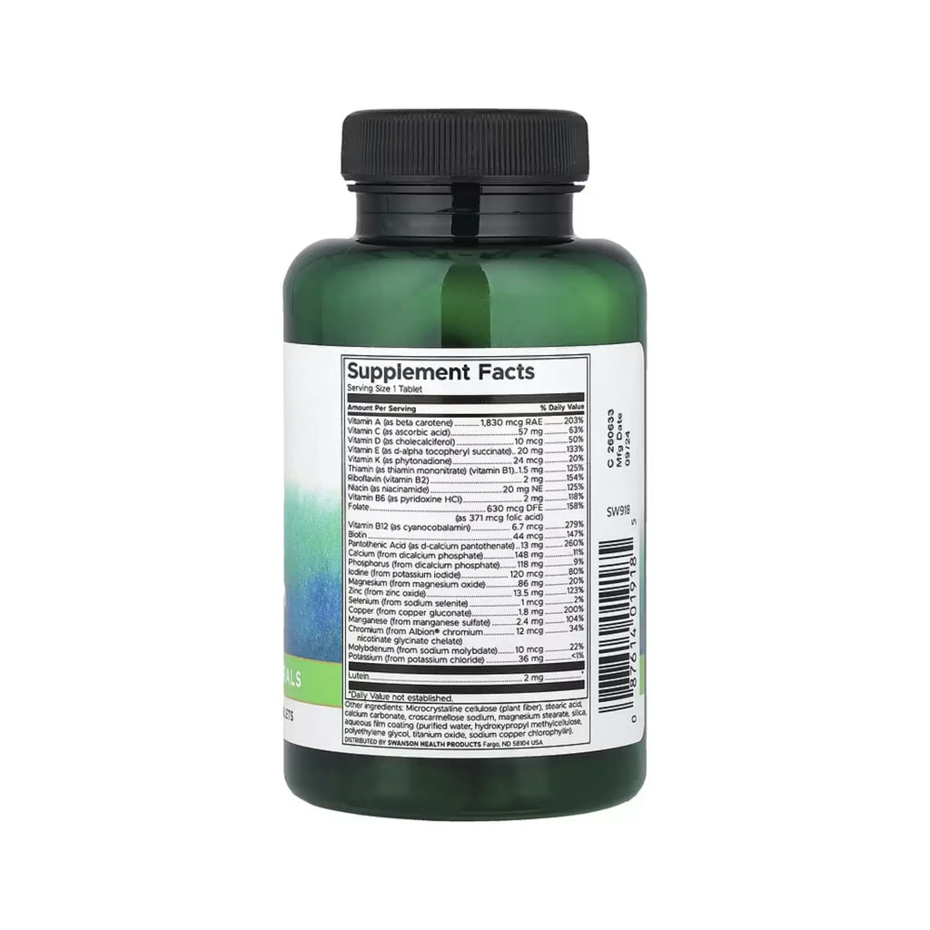 SWANSON GEROMULTI CON HIERRO 100 TABS SFN