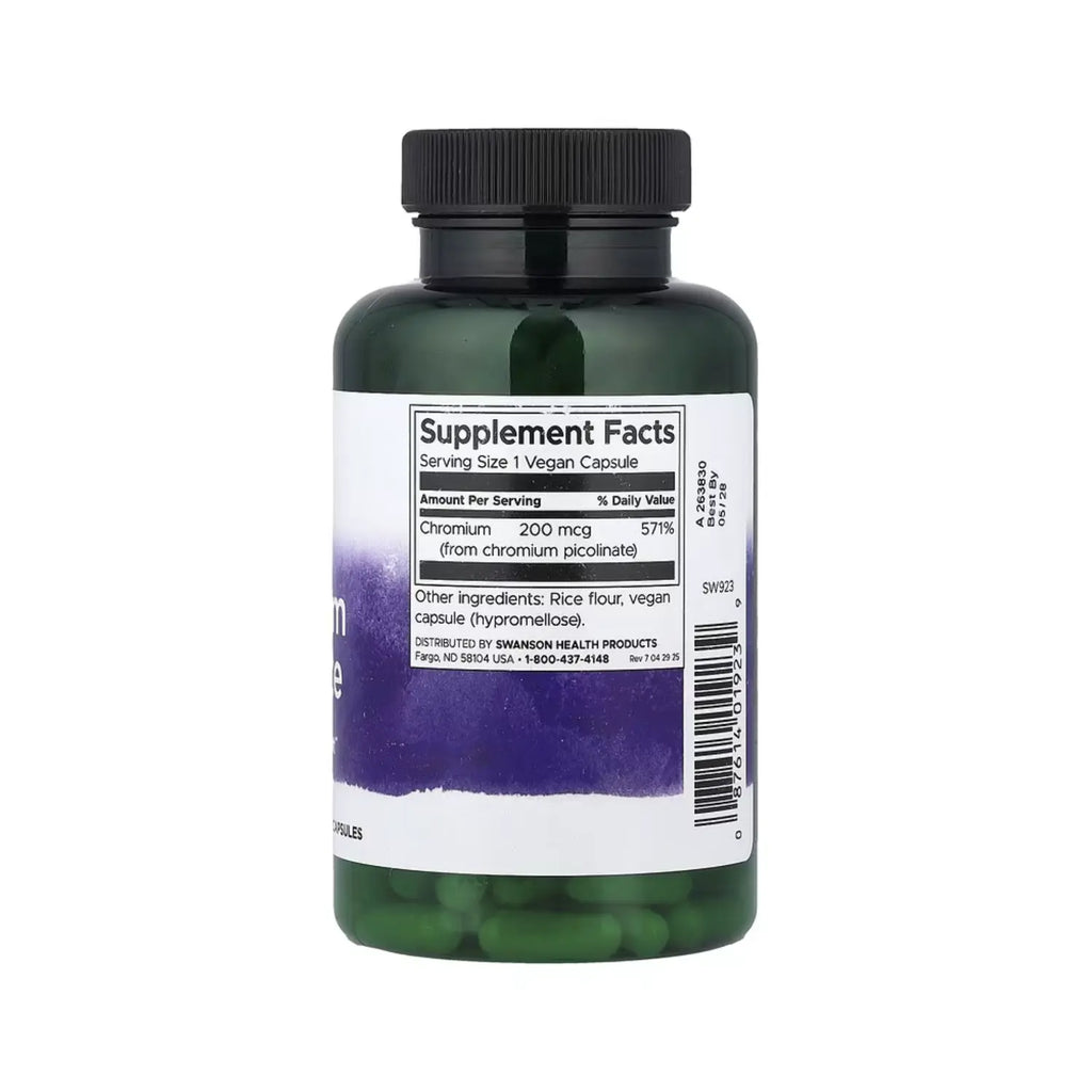 Swanson picolinato de cromo 200 mcg 200 caps Sfn
