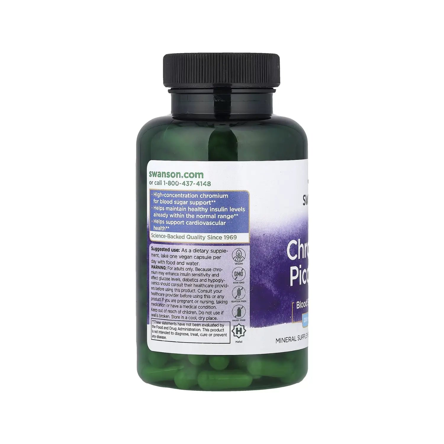 Swanson picolinato de cromo 200 mcg 200 caps Sfn