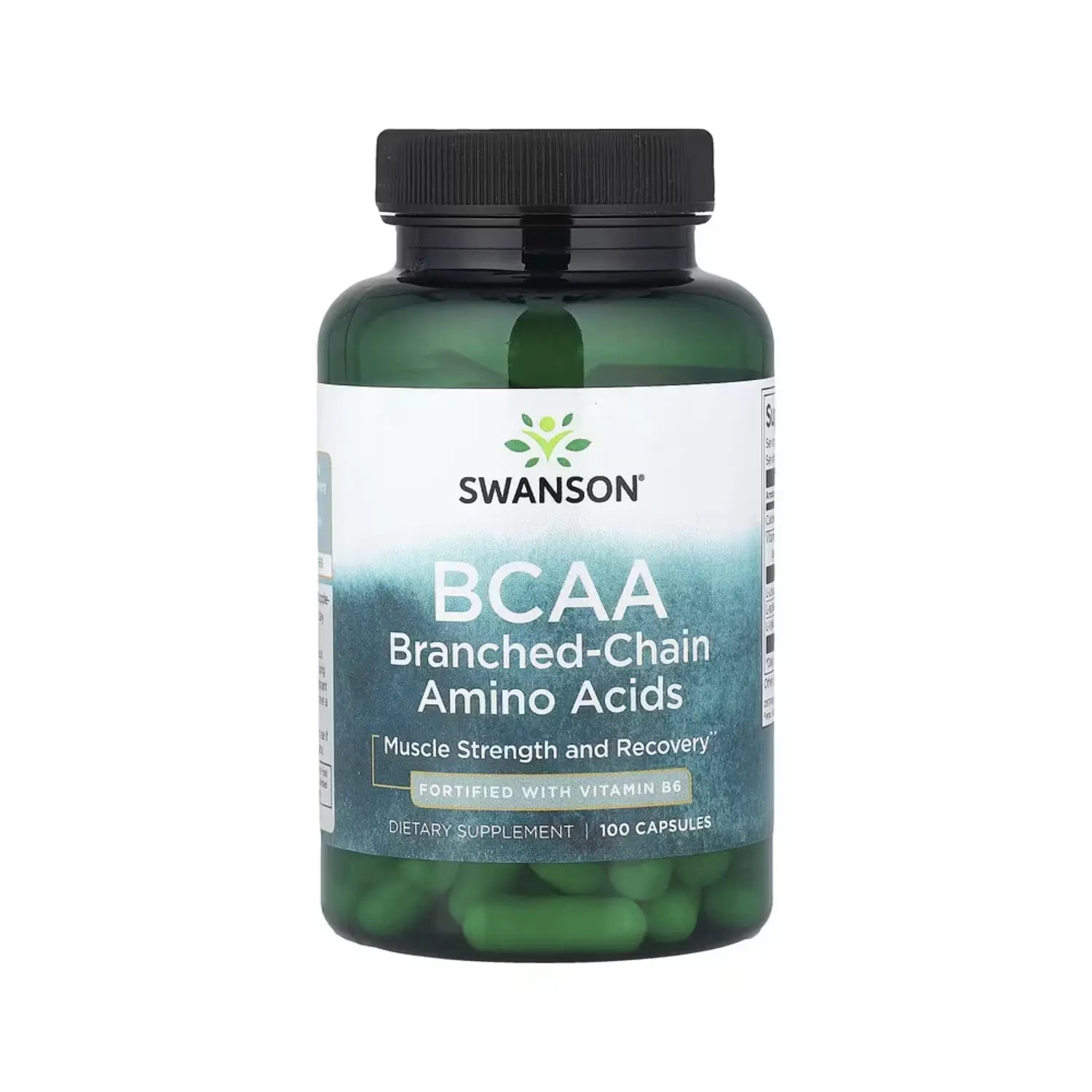 SWANSON BCAA AMINOÁCIDOS DE CADENA RAMIFICADA/ VIT B6 100CAPS SFN