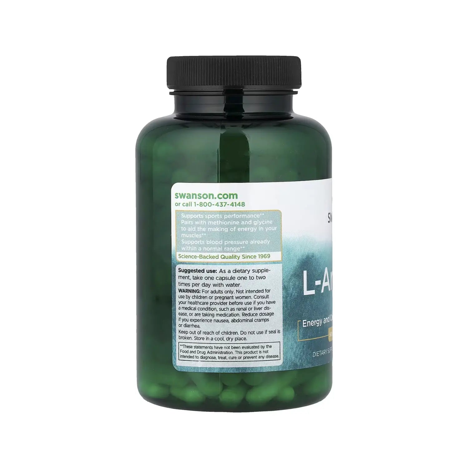 Swanson L-Arginine 500 mg 200 Caps SFN