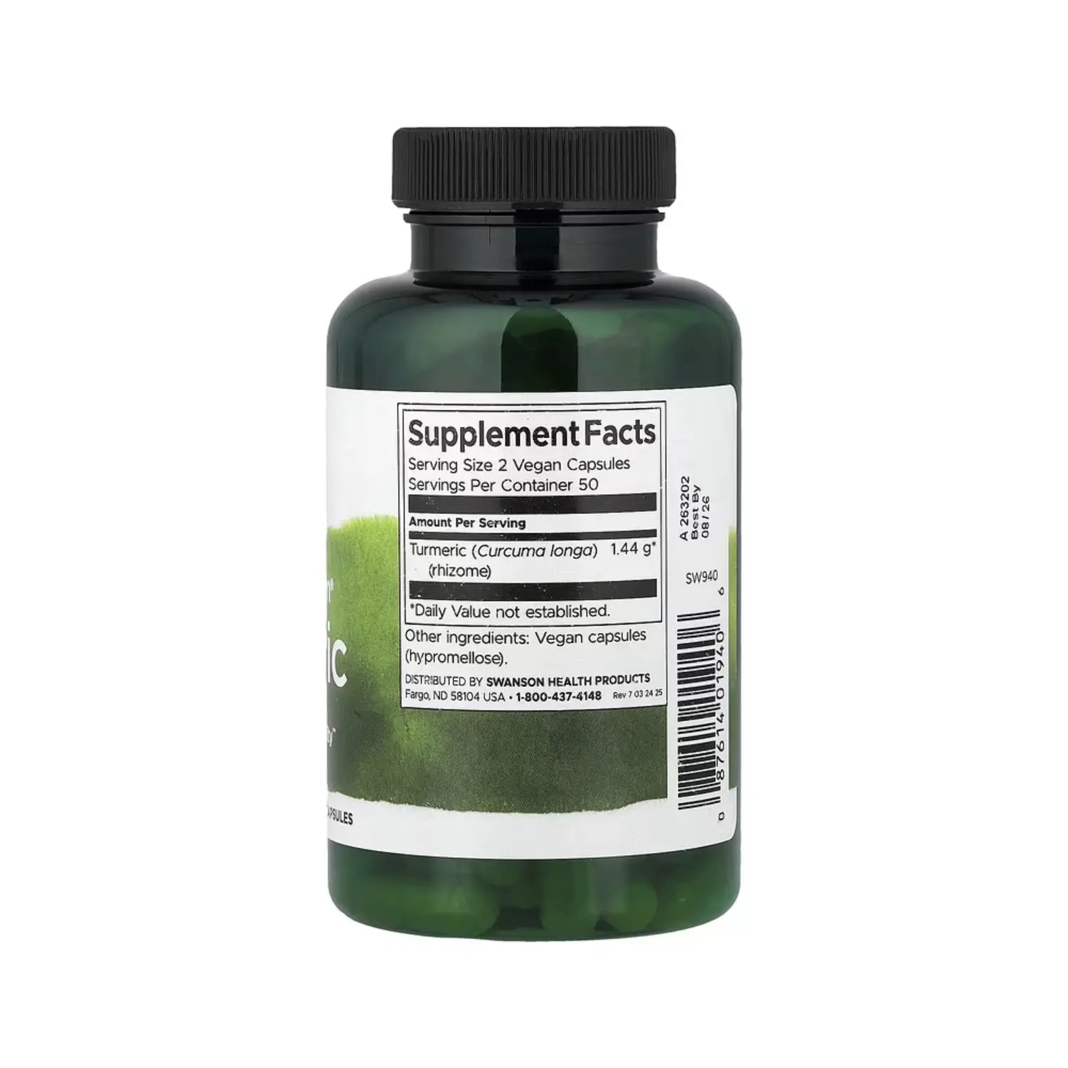 SWANSON ESPECTRO COMPLETO DE CURCUMA 720 MG 100CAPS SFN
