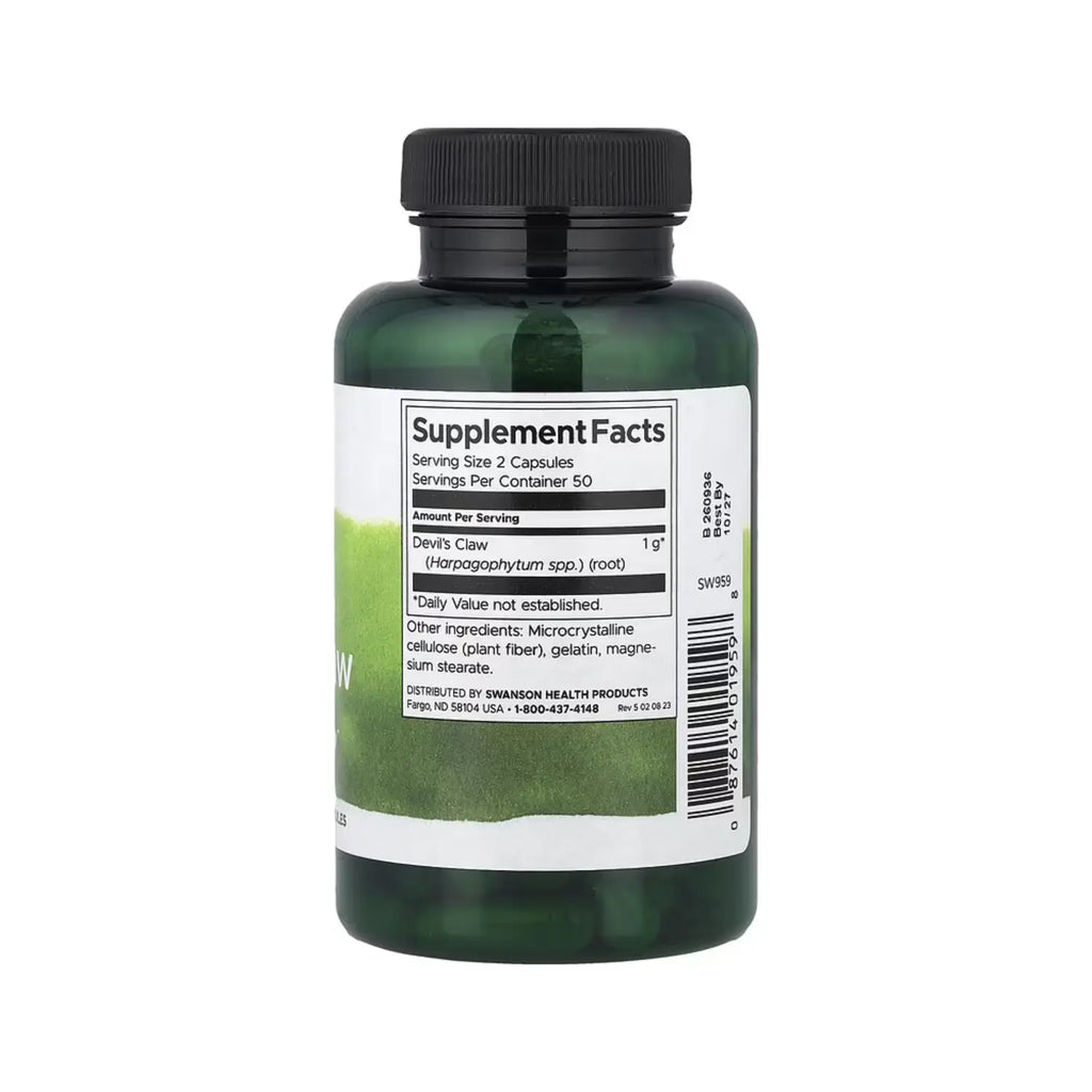 SWANSON GARRA DEL DIABLO 500MG APOYO ARTICULAR 100CAPS SFN