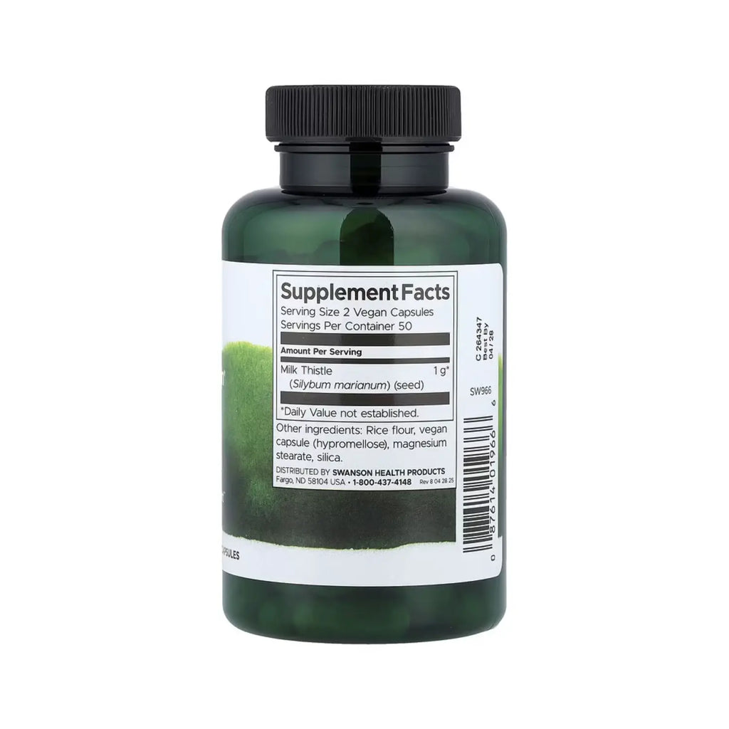Swanson Milk Thistle Cardo Mariano 500 Mg 100 Caps Sfn