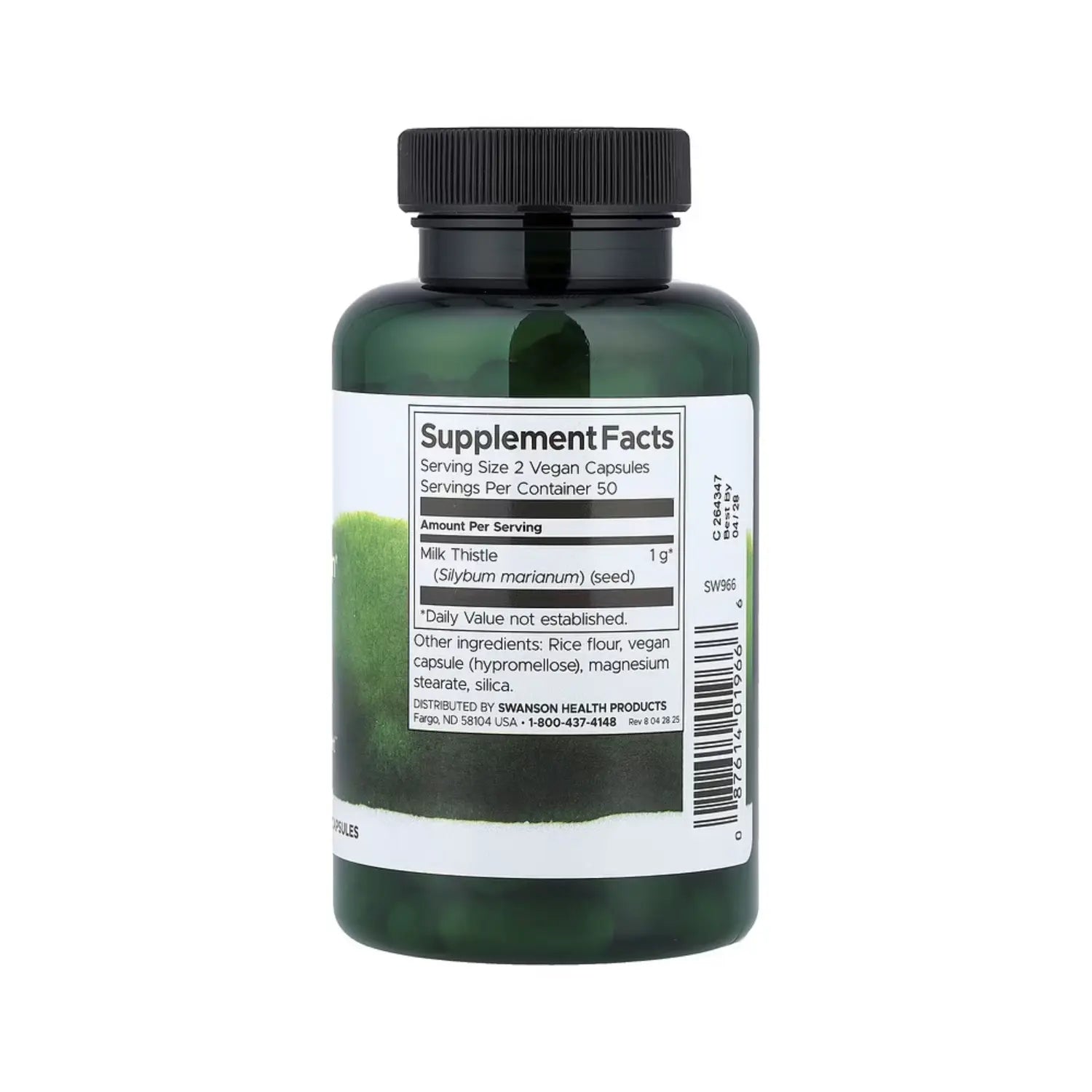 Swanson Milk Thistle Cardo Mariano 500 Mg 100 Caps Sfn