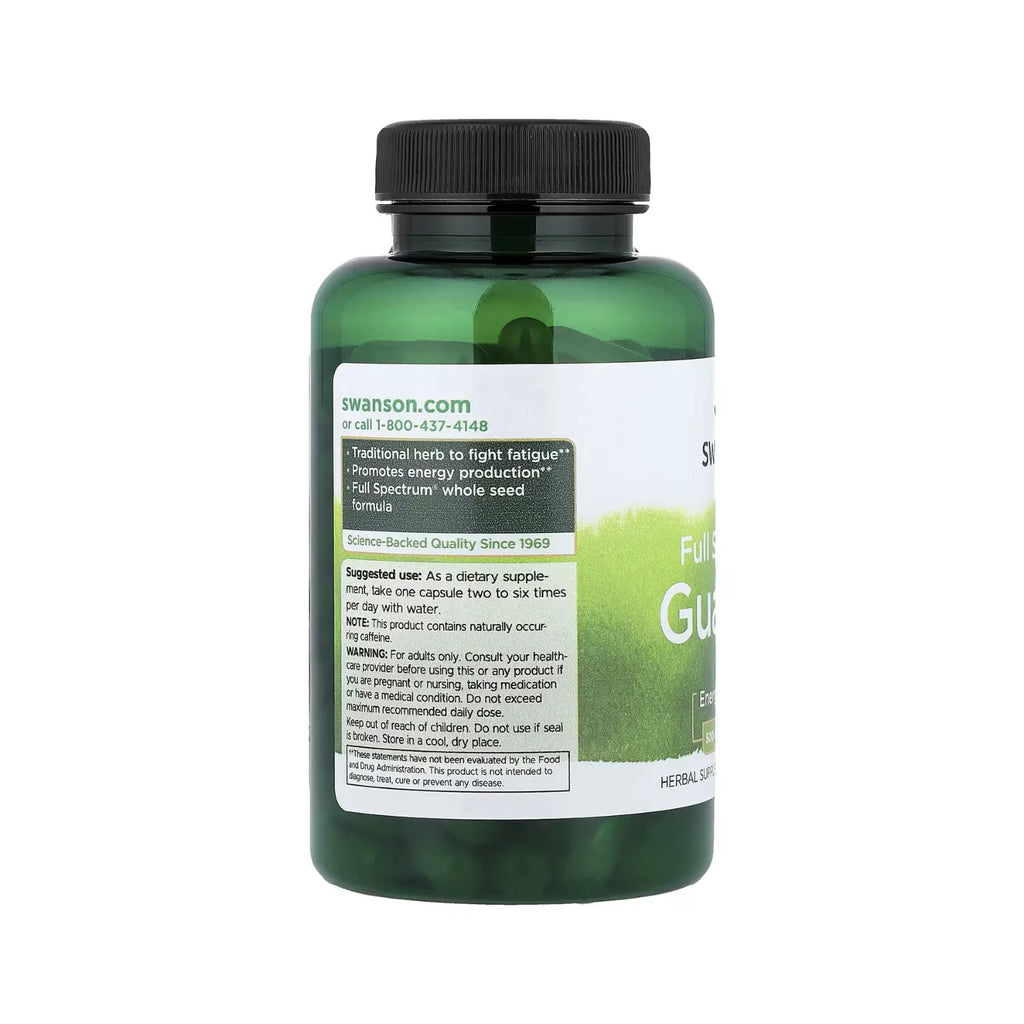 Swanson GUARANA 500 Mg 100 Caps Sfn