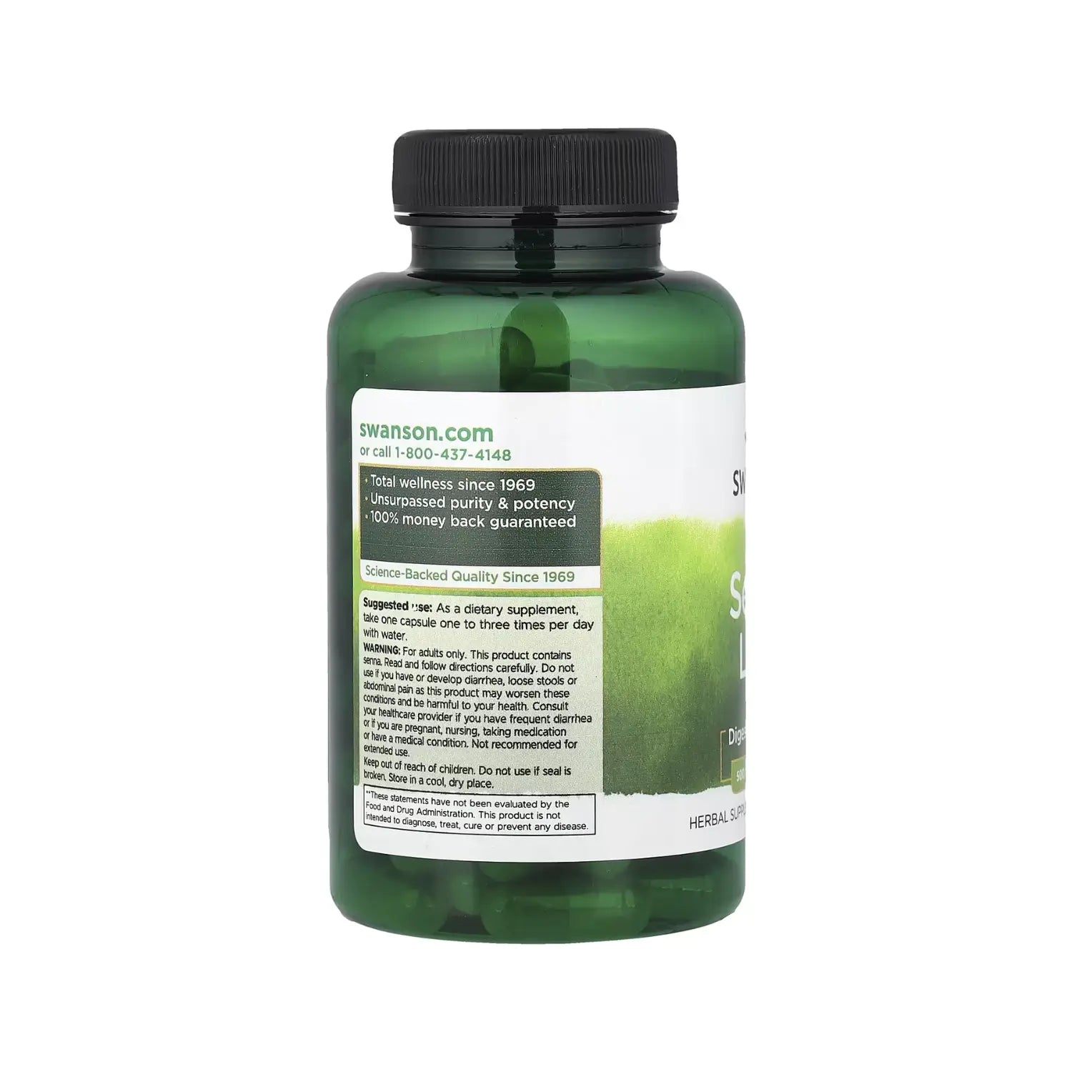 Swanson Senna Leaf hoja de Senna 500mg 100caps