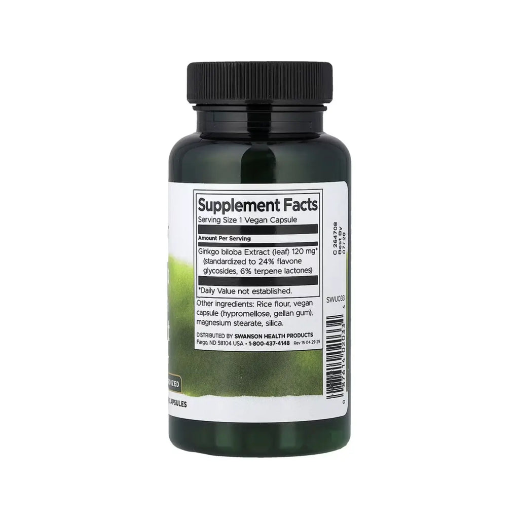 Swanson Ginkgo Biloba Extract - Designed Release 120 mg 100 Veg Caps SFN