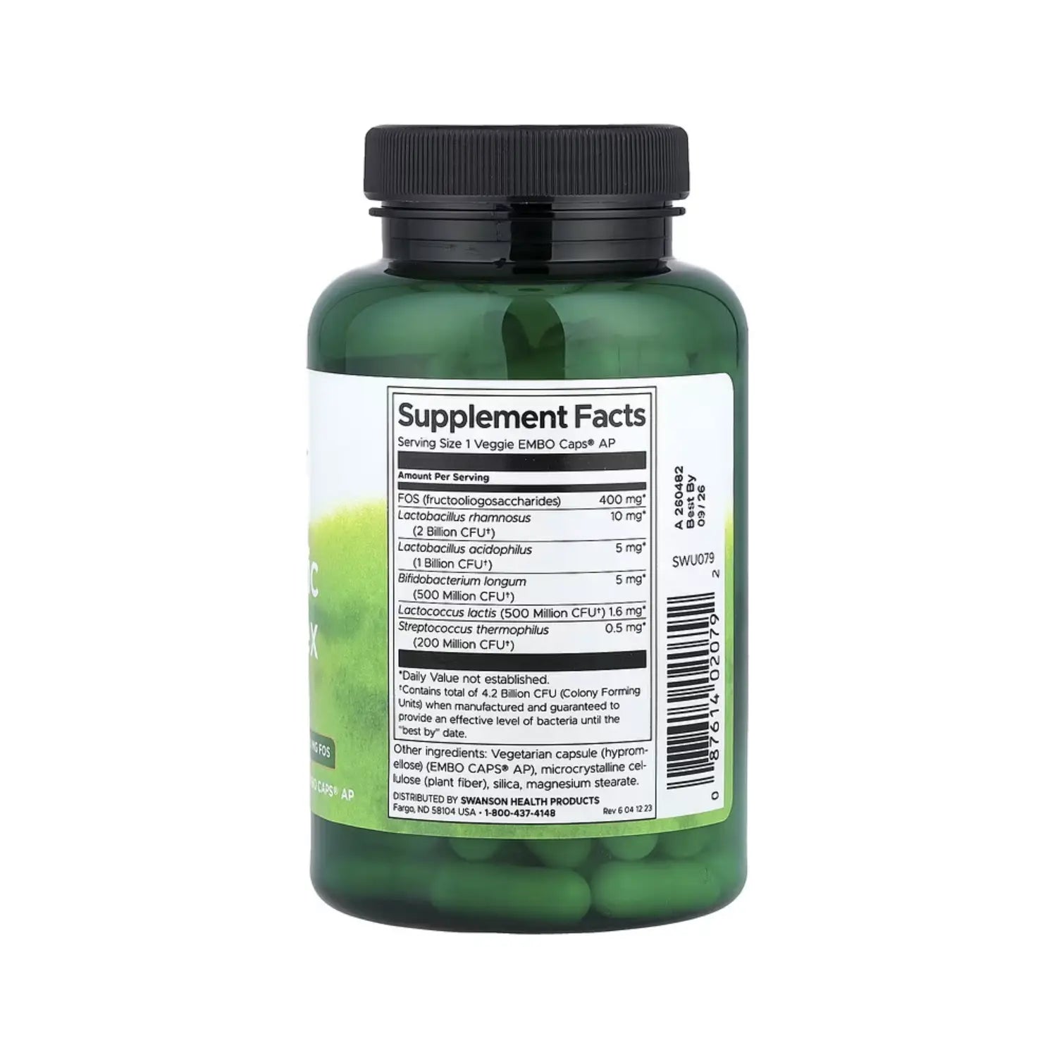 Swanson Probiotic Complex 4.2 Billion Cfu 120 Veg Caps SFN