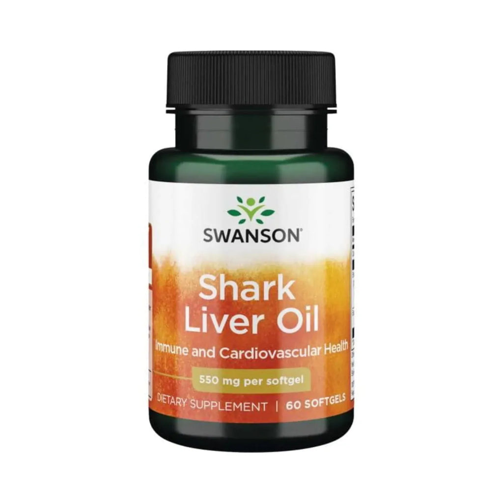 Swanson Shark Liver Oil 550 mg 60 Sgels SFN