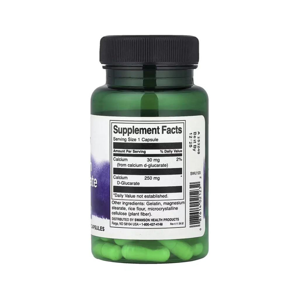 SWANSON CALCIO DE GLUCARATO FORMULA 2 EN 1 60 CAPS SFN