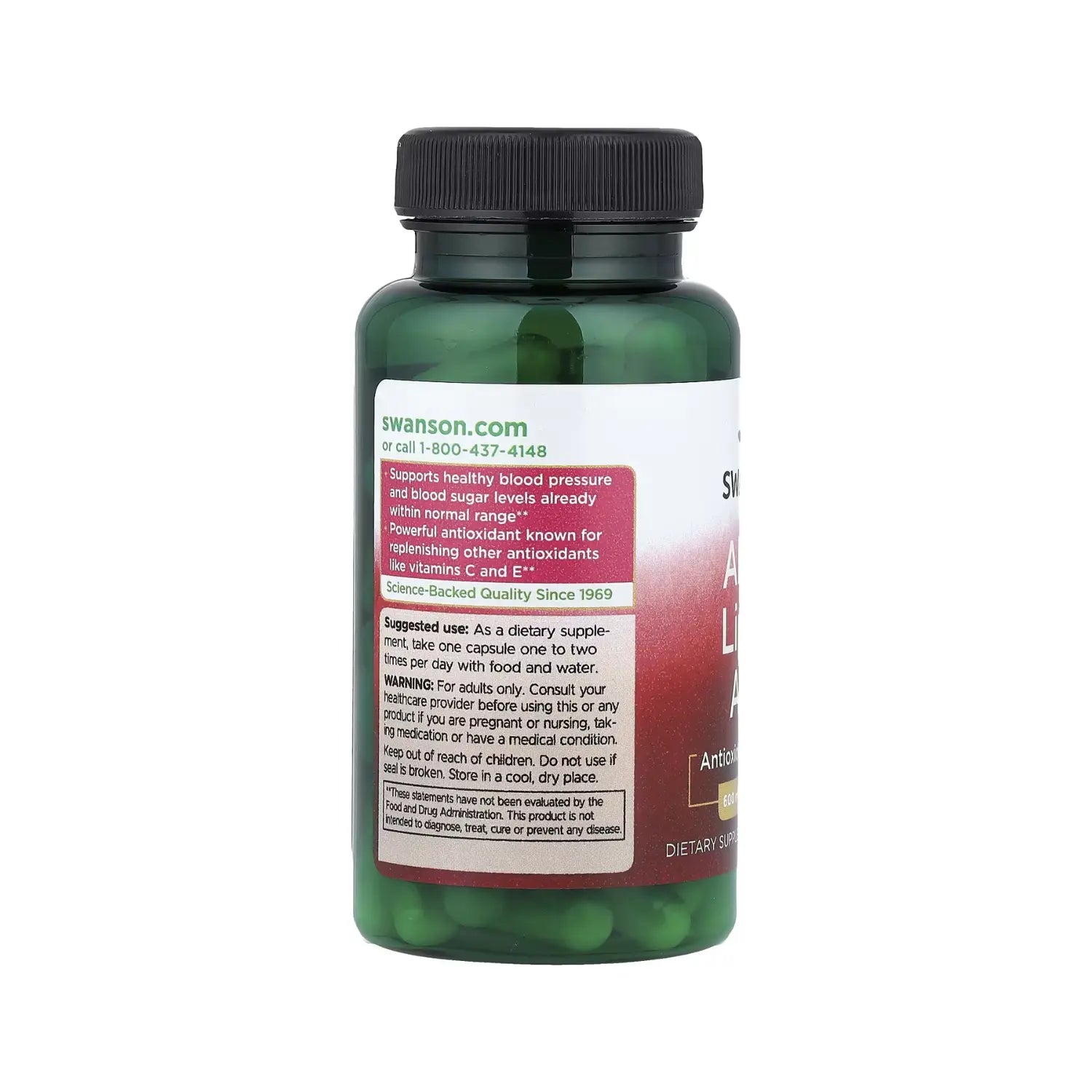 SWANSON ACIDO ALFA-LIPOICO 600 MG 60 CAPSULAS SFN